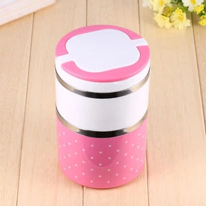 2 Layer Stainless Steel Insulation Thermo Thermal Lunch Box Heat Preservatio YAN - Picture 1 of 7