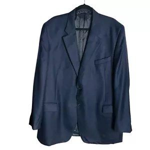 Jack Victor 100% Cashmere Blazer Suit Jacket Mens 48L Black 2 Button Double Vent - Picture 1 of 15