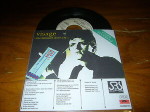VISAGE The Damned Don't Cry rare 7"vinyl j.box Italy special djsleeve (ultravox)
