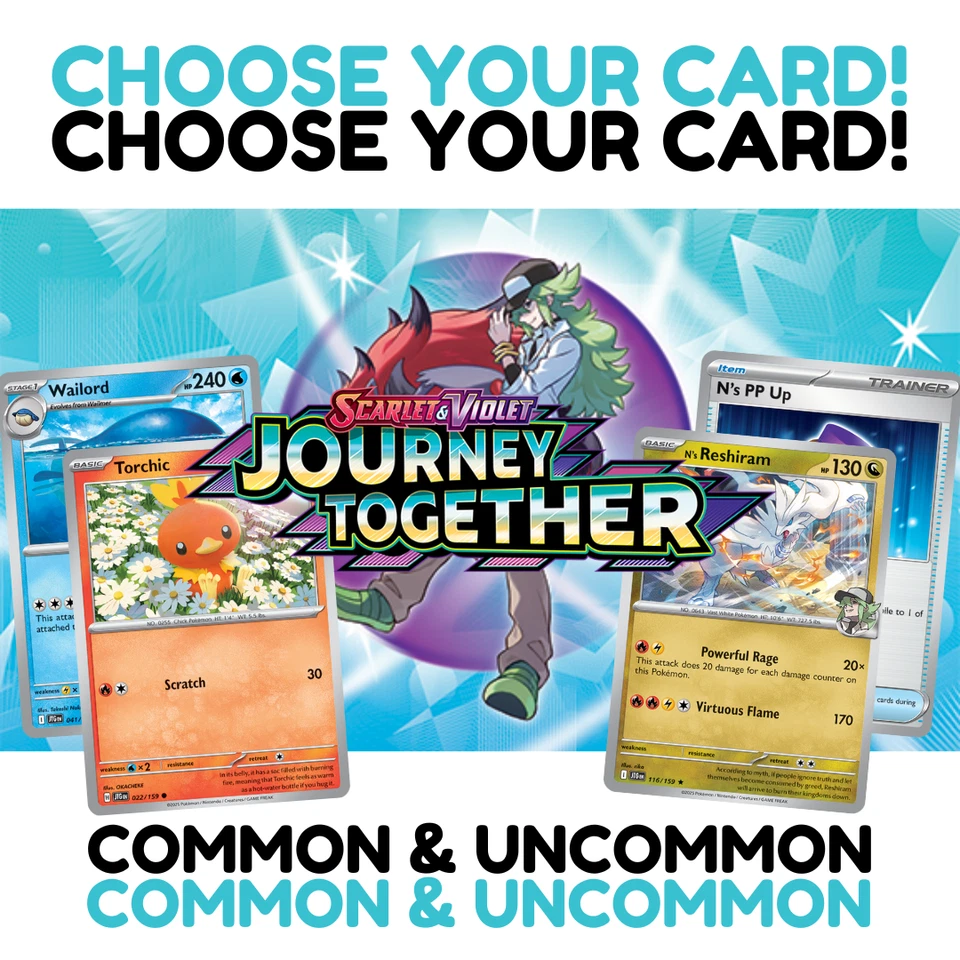 Journey Together Pokemon Singles - Common & Uncommon - Choose your card! - Image 1 of 1