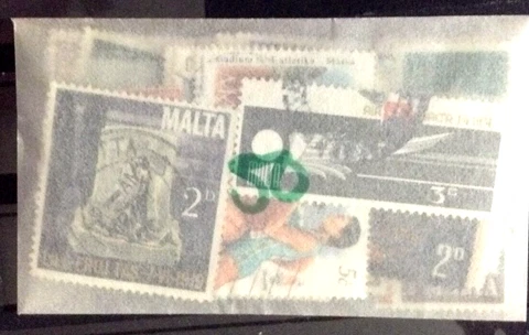 MALTA -    lot of 50 in sealed glassine from estate sale   #23600 Cover