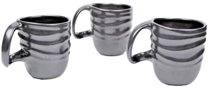 NAMBE Stoneware Earth Metallic Sunset Tea Coffee Mug Set/3 Dinnerware New - Picture 1 of 4