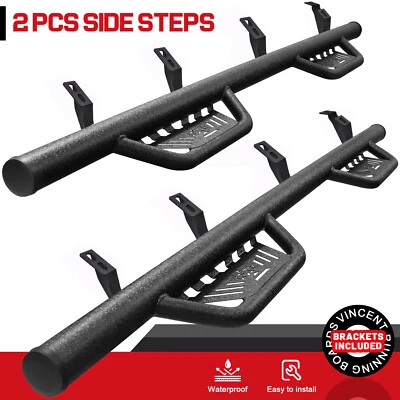 Drop Down Nerf Bar BOZ FOR 24-26 Toyota Tacoma Double/Crew Cab BLK Running Board Foto 1 de 4