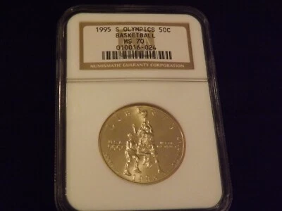 1995-S   50 C        OLYMPICS  Basketball      NGC  MS  70 - Image 1 of 2