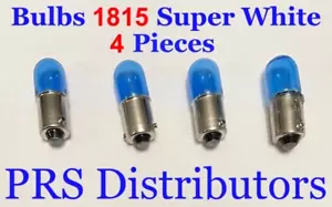 1815 Mini bayonet BA9S Super White Light bulbs 12V 8 watts 4 Pieces - Foto 1 di 4