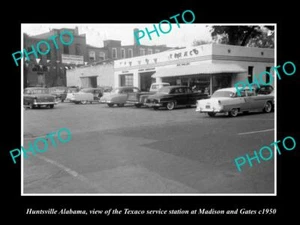 OLD POSTCARD SIZE PHOTO OF HUNTSVILLE ALABAMA TEXACO SERVICE STATION c1950 1 - Bild 1 von 1