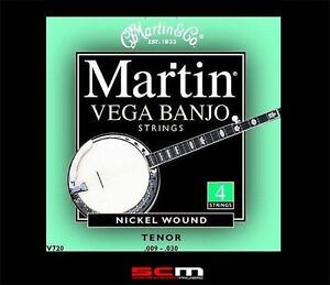 Martin Vega Banjo Strings Tenor Nickelwound 9-30 4 Strings V720 String Set