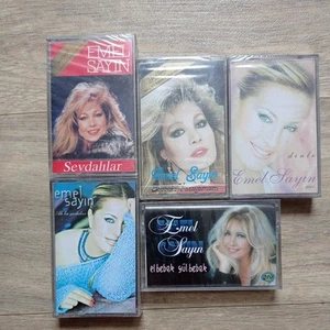 Emel Sayin 5x Album Turkish Original sealed Cassette lot - Picture 1 of 3