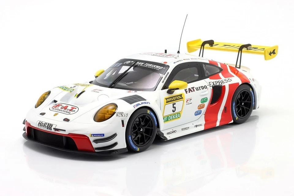 MODELLINO AUTO STATICO IXO PORSCHE 911 992 GT3 24h NURBURGRING 2024 RENAUER 1/18