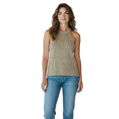 White House Black Market SL Novedad Puntada Halter Verano Brillo Neutro XS NUEVO CON ETIQUETAS Foto 1 de 4