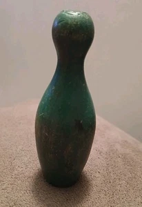 Table Top Wood Bowling Pin Skittles Game Green 3 5/8" Tall - Picture 1 of 3