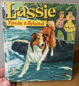 Vintage Children's Whitman Tell-A-Tale Book ~ LASSIE Finds a Friend 1970? - Imagen 1 de 4