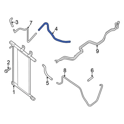 For Nissan NV1500 12-21 Nissan 216331PD0C Automatic Transmission Oil Cooler Hose - Image 1 of 4
