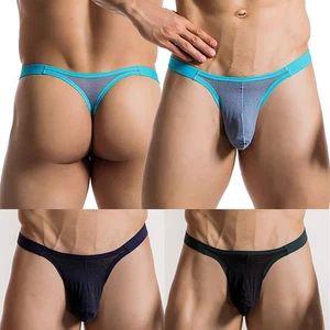 Herren durchsichtig Jockstrap Ausbuchtung Beutel niedriger Bund G-String Tanga Slip Unterwäsche - Bild 1 von 24