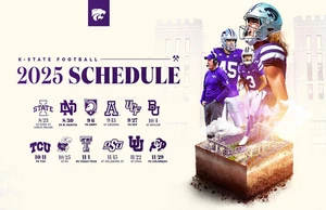 Kansas State Wildcats 2025 Schedule Poster 11 x 17 inches Kansas State Football - Picture 1 of 3