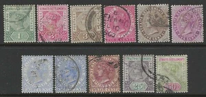 MALAYA STRAITS SETTLEMENTS 1892-99 QUEEN VICTORIA USED SET TO 50CT CAT £40 - Picture 1 of 2