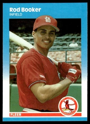 1987 Fleer Update Rod Booker St. Louis Cardinals #U-7 - Image 1 of 2