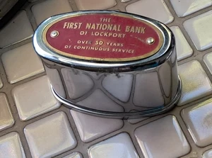 Banthrico Coin Bank "Lockport First National Bank" ohne Schlüssel "über 50 Jahre" - Bild 1 von 7