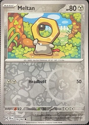 Meltan 116/162 SV05: Temporal Forces Reverse Holo - Pokémon Card - Image 1 of 2