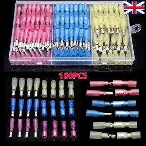160Pcs Heat Shrink Bullet Female&Male Wire Connectors Insulated Crimp Terminals - Picture 1 of 10