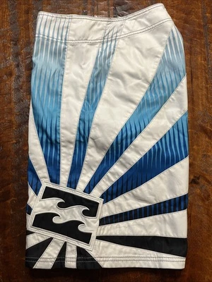 BILLABONG ANDY HIERROS COMO SOL NACIENTE TALLA 34 AZUL BLANCO Y NEGRO BOARD SHORTS Foto 1 de 4