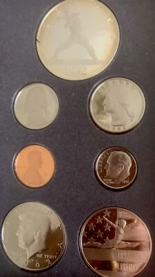 US MINT PRESTIGE 1992 OLYMPIC COINS PROOF SET EXCLUSIVE - Image 1 of 4