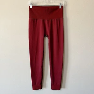 PrAna NEU Damen Gr. Medium Sopra Seamless Legging weinrot rot gerippt Highrise - Bild 1 von 12