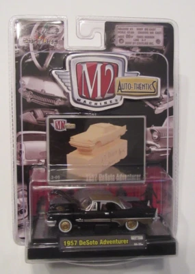 Máquinas M2 2008 Auto-Thentics 1957 Desoto Adventurer - negro y dorado Foto 1 de 4