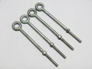 X4 Bulloni a gambo lungo zincati 1" x 6" con dado - spalla 25MM X 152MM - Foto 1 di 2