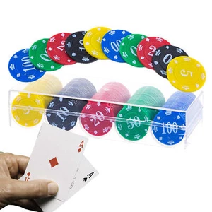 100pcs Numbered Chips Disc 5 Color Casino Chip Poker Set In Box for Home Game - Picture 1 of 8