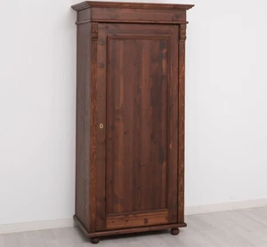 Schrank Kleiderschrank Dielenschrank Landhaus Antik Stil Massiv schmal - Bild 1 von 8