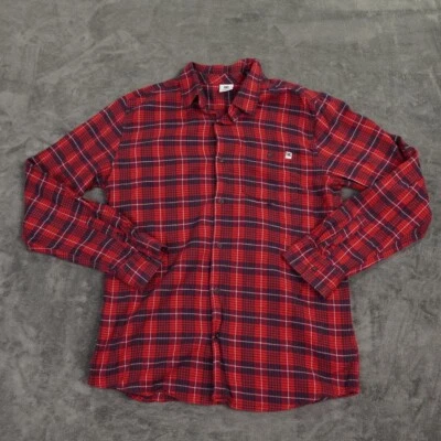 DC Shirt Mens Large Red Black Plaid Buffalo Skater Casual Hip Hop Y2K - Image 1 of 4