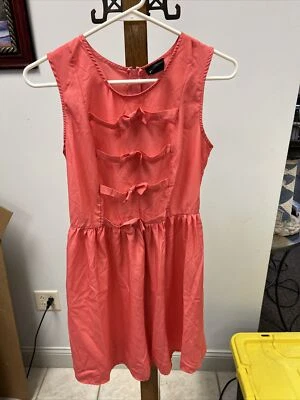 juniors Medium Rue 21 melon pink bow front lightweight dress - Image 1 of 4