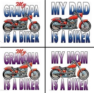 Motorcycle Biker Kids HEAT PRESS MACHINE Transfer Prints for T Shirts Etc #420  - Picture 1 of 5