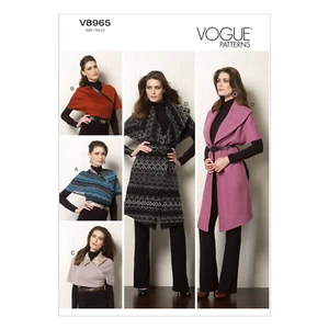 FUERA DE IMPRENTA VOGUE V8965 MUJER MISSES CHAQUETA ENVOLVENTE PATRÓN DE COSTURA TALLA XS-XL 4-22 UC - Imagen 1 de 4