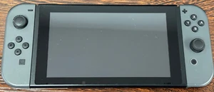 Nintendo Switch Handheld Console Gray Joy-Cons - V1 Unpatched - (Great Cond) - Picture 1 of 8