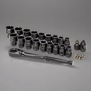 🔥Crescent 20 Piece 3/8inch Drive Pass-Thru X6 SAE/Metric Mechanics Set🔥 - Foto 1 di 5