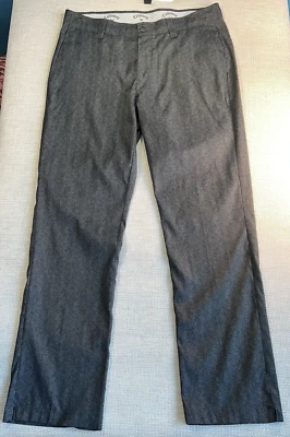 Callaway 轻便高尔夫裤灰色黑色人字形性能男式 36x31 — 第 1/4 张图片