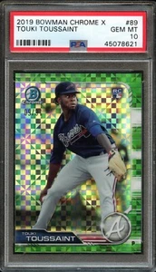 BB - 2019 Bowman Chrome X - #89 - Touki Toussaint - PSA 10 - 9/31 - Picture 1 of 2