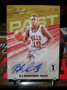 SP B.J. ARMSTRONG PANINI ABSOLUTE PAST AUTOGRAPHS AUTO$ PLAYED W/ MICHAEL JORDAN
