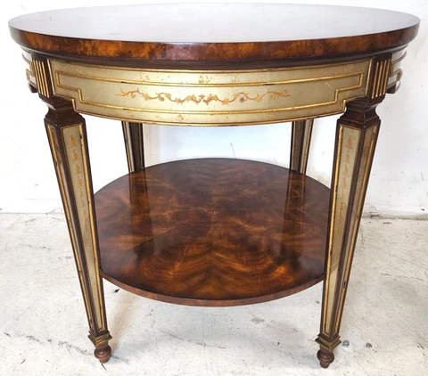 Theodore Alexander Regency 2 Drawer Eglomise Occasional Side Table Cover