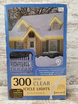 300 luzes transparentes de Natal 18' decoração de férias alvo fio branco novo na caixa - Imagem 1 de 4