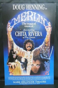 Chita Rivera Merlin Musical Theater Broadway Window Card Poster 14" x 22"