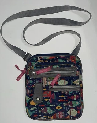 Bolso Bandolera Lilly Bloom Cartera Estampado de Peces Correa Ajustable Foto 1 de 4