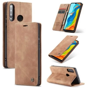 Ochrona Etui na telefon komórkowy do Huawei P30 Lite Case Flip Cover Etui Bumper Brązowe - Zdjęcie 1 z 6