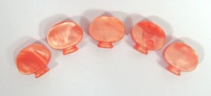Acrylic button peg for Banjo tuner machine head red orange color 5 pieces-BR - Picture 1 of 4