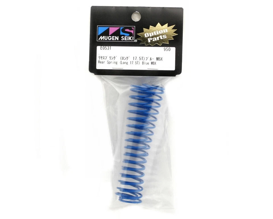 Mugen Long Rear Big Bore Shock Springs 17.5T (Light Blue - Soft) (2) MUGE0531 - Image 1 of 1