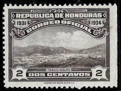 Honduras 1931 OFICIAL Sc#O90🔥VISTA de TEGUCIGALPA/ERROR POR🔥MNG Arquitectura Foto 1 de 2