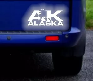 Alaska AK USA State Reflective Sticker Decal - Foto 1 di 2