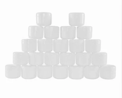 White 2 or 4 Ounce Plastic Jar Containers 24 Pack of Storage Jars with Inner - Image 1 of 4